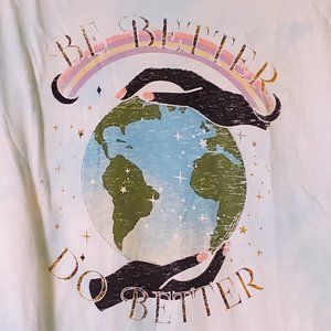 Torrid Light Blue / White "Be Better Do Better" T-Shirt - Size 2X